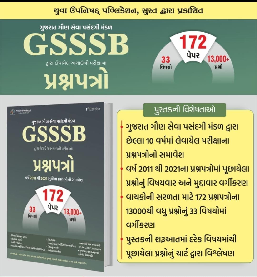 GSSSB 172 Agauni Pariksha Paper | Yuva Upnishad Foundation