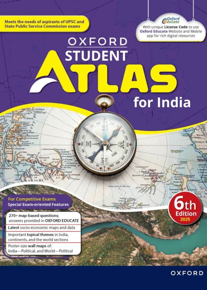 Oxford Student Atlas For india 6th Edition (English) 2025
