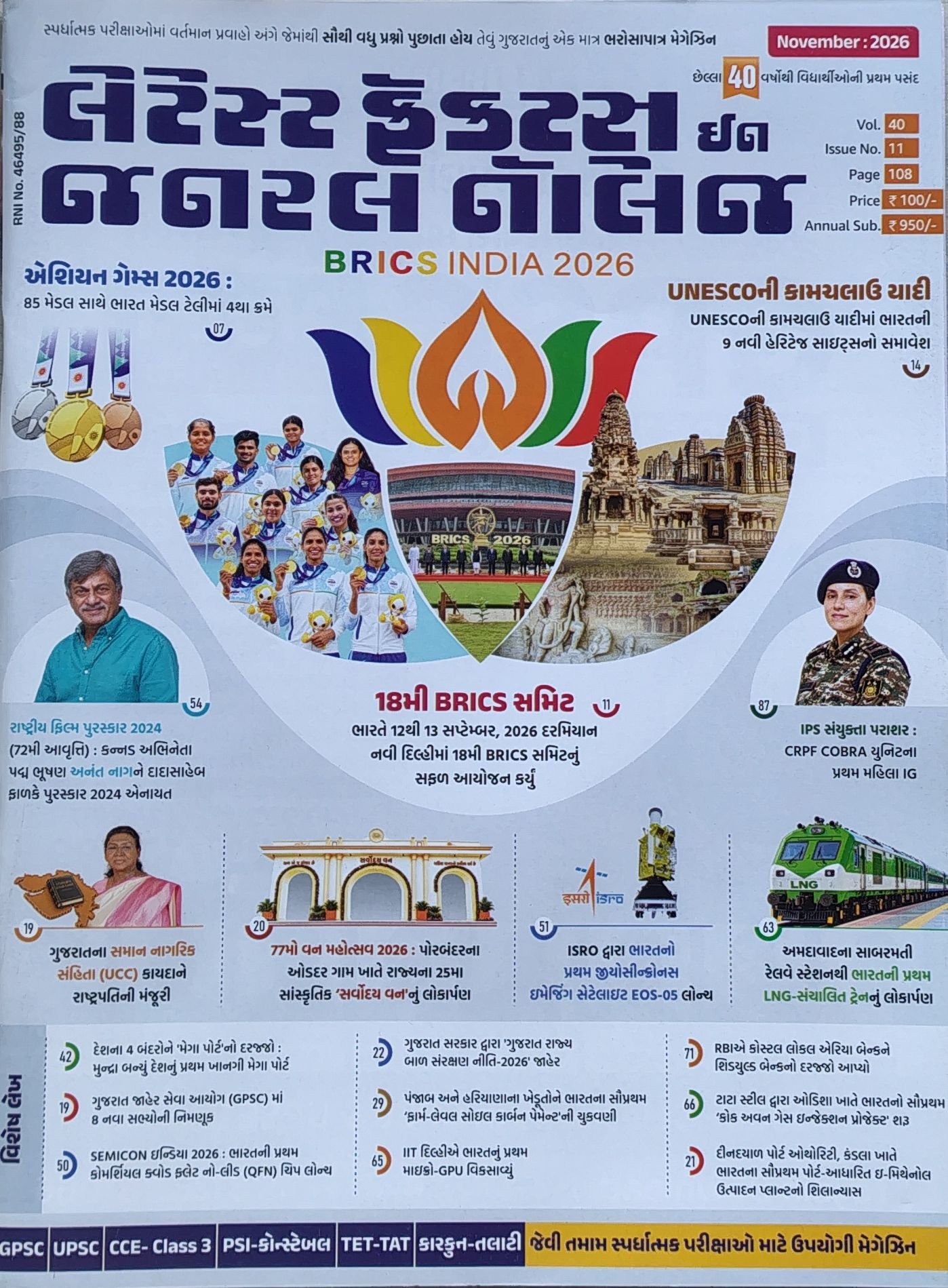 Latest Facts In General Knowledge November 2026 | LGK Nov 2026 | LIBERTY CURRENT AFFAIRS MAGAZINE